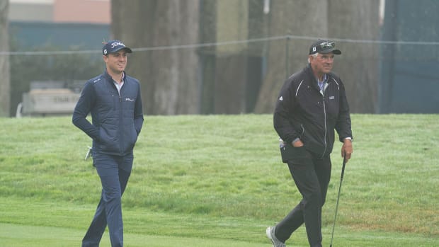 Justin Thomas and his dad, Mike Thomas.